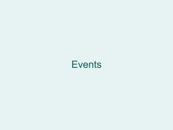 Convena events screen with RSVP tracking and event calendar